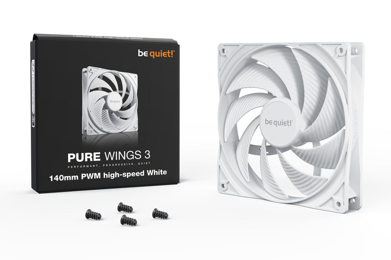 be quiet! Pure Wings 3 140mm PWM high-speed White Computergehäuse Ventilator 14 cm Weiß 1 Stück(e)