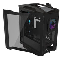 GIGABYTE AORUS C601 GLASS GLOBAL PC-Gehäuse – Mid-Tower, E-ATX kompatibel, Unterstützung für 420-mm-Radiator, 4 vorinstallierte 140-mm-Lüfter, USB 3.1 Gen2, RGB-Beleuchtung