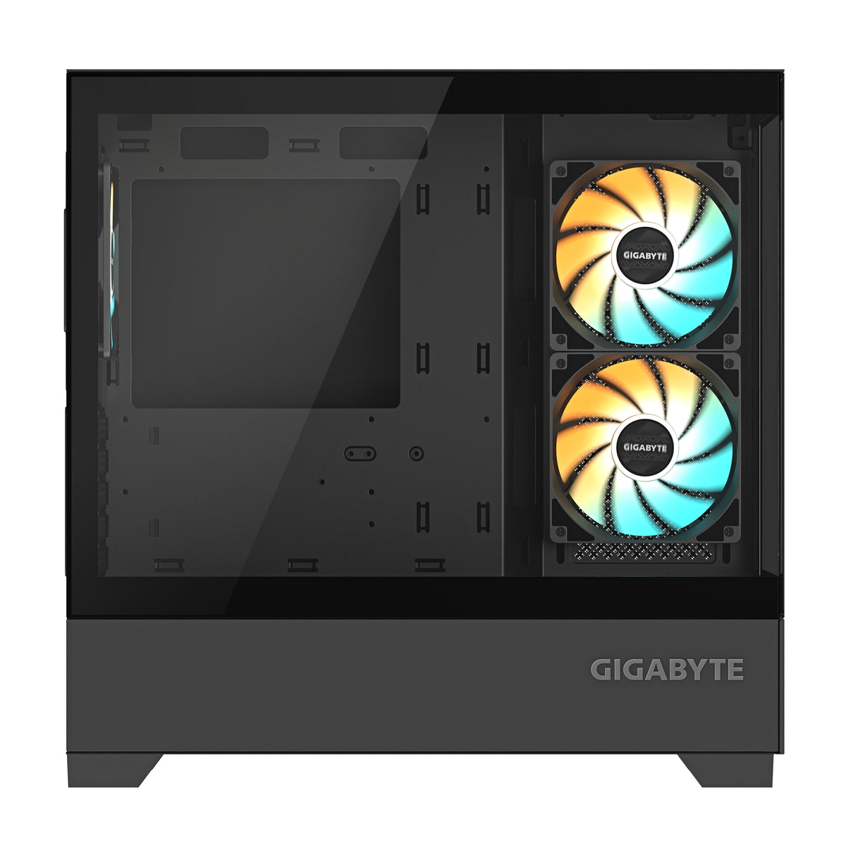 GIGABYTE C201 PANORAMIC PC-Gehäuse – Mid-Tower, m-ATX, Unterstützung für 360-mm-Radiator, 3 vorinstallierte Lüfter, USB 3.0, unterstützt RGB Fusion