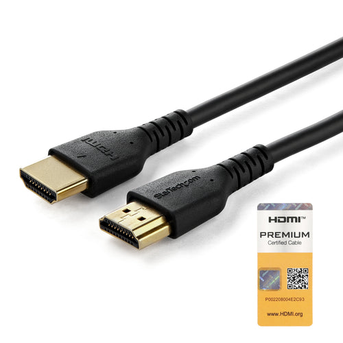 StarTech HDMI Kabel (1m, 2.0, 4k 60Hz, premium High Speed mit Ethernet, für Monitore oder TVs)