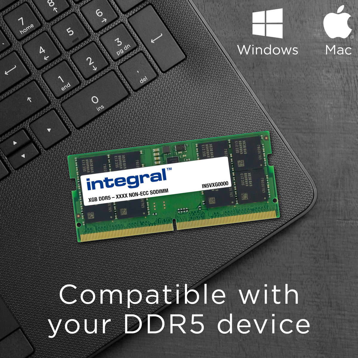 Integral IN5V16GNHRBX Speichermodul 16 GB 1 x 16 GB DDR5 262-pin SO-DIMM