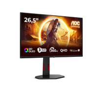 AOC G4 Q27G4SDR Computerbildschirm 67,3 cm (26.5") 2560 x 1440 Pixel Quad HD QD-OLED Schwarz, Rot