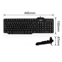 ACT Kabelgebundene Tastatur mit Smartcard-Leser (Azerty/BE-Layout)