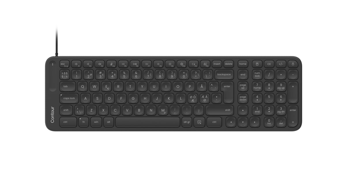 Contour Design Balance Tastatur Büro USB QWERTY Nordisch Schwarz