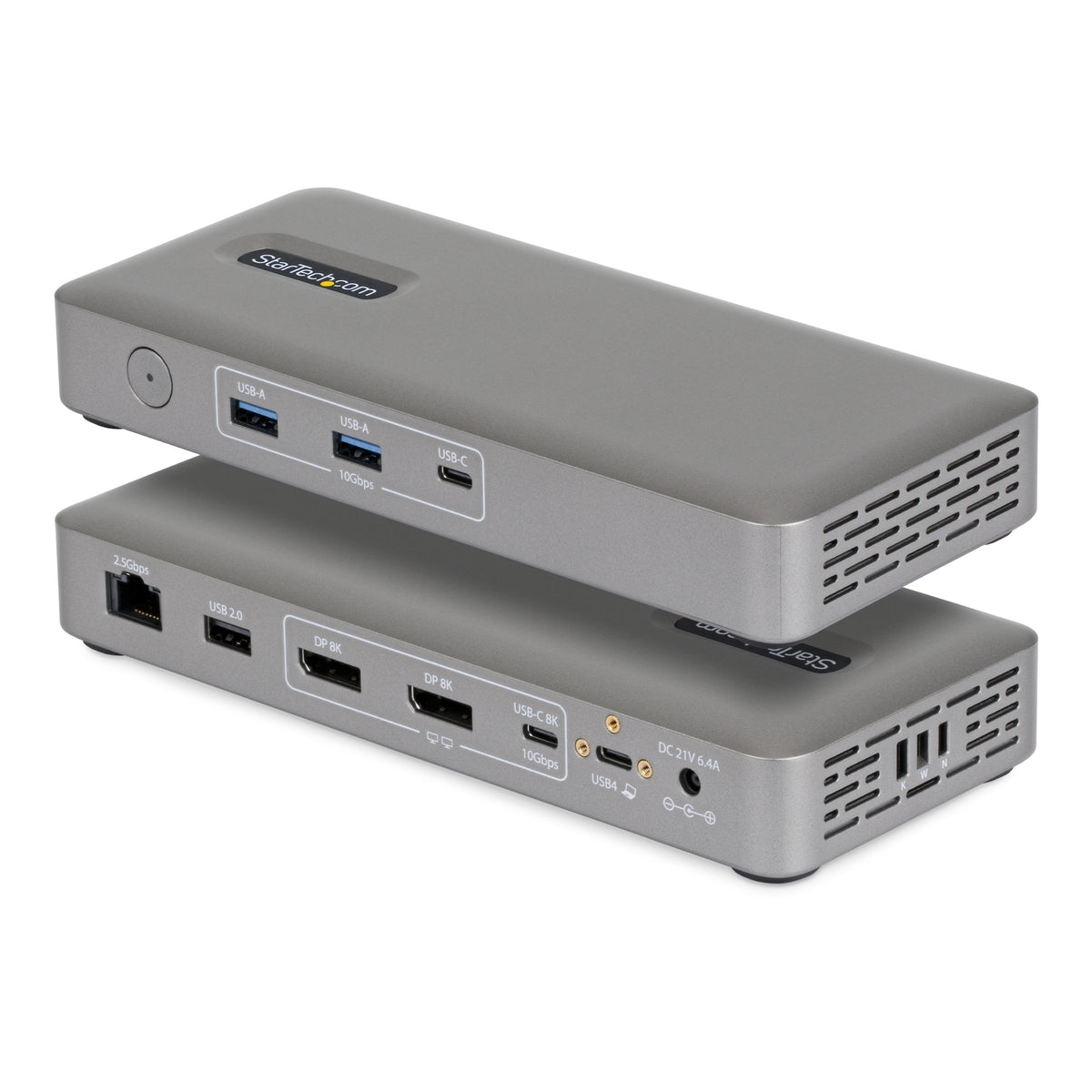 StarTech.com USB4 Dockingstation, treiberloser Dual 4K 144Hz für Mac und Windows, Universelles USB-C Dock mit DisplayPort, 100W PD und 2,5GbE