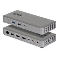 StarTech.com USB4 Dockingstation, treiberloser Dual 4K 144Hz für Mac und Windows, Universelles USB-C Dock mit DisplayPort, 100W PD und 2,5GbE