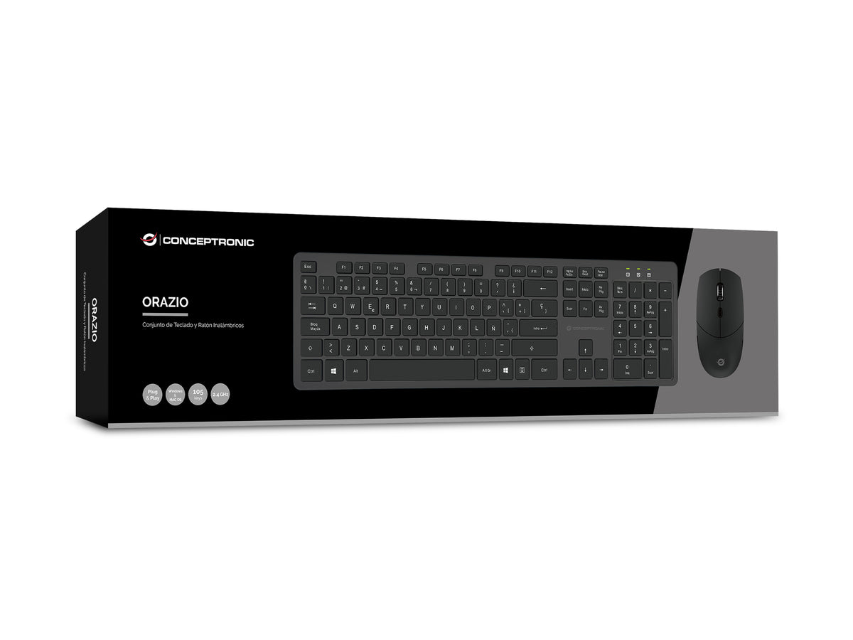 Conceptronic Kabellose Tastatur- und Maus-Kombination, Spanisches Layout