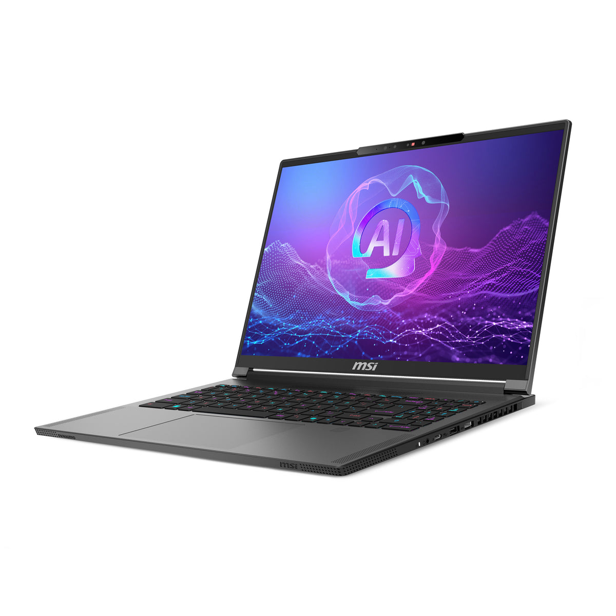 MSI Creator A16 AI+ A3HVGG-047 Copilot+ PC AMD Ryzen AI 9 365 Laptop 40,6 cm (16") Quad HD+ 32 GB LPDDR5x-SDRAM 1 TB SSD NVIDIA GeForce RTX 4070 Wi-Fi 7 (802.11be) Windows 11 Pro Grau