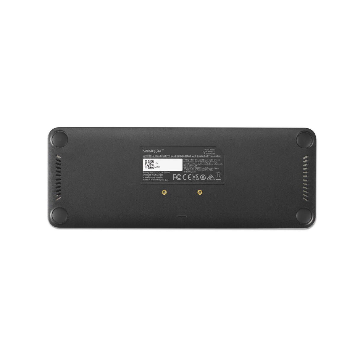 Kensington SD5920T EQ Thunderbolt 4 Quad 4K Hybride Dockingstation mit DisplayLinkTechnologie