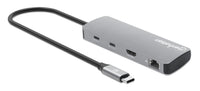 Manhattan 190459 laptop-dockingstation & portreplikator Kabelgebunden USB 3.2 Gen 1 (3.1 Gen 1) Type-C Grau