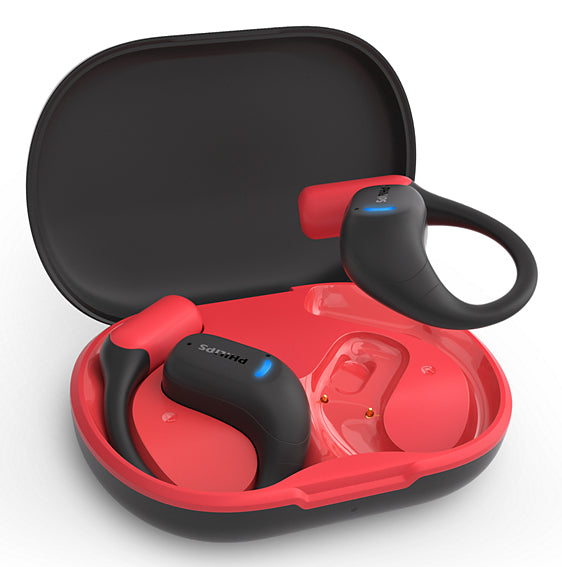 Philips 6000 series TAA6709BK/00 Kopfhörer & Headset True Wireless Stereo (TWS) Ohrbügel Sport Bluetooth Schwarz, Rot