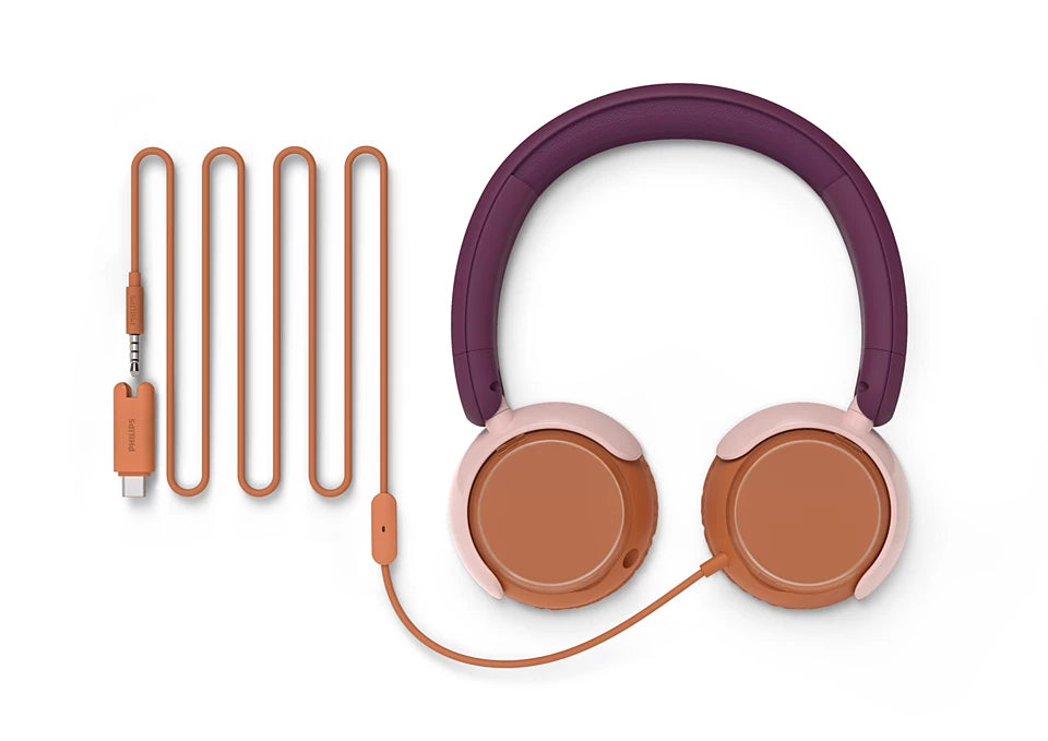 Philips 2000 series TAK2000MP/00 Kopfhörer & Headset Kabelgebunden Kopfband Anrufe/Musik USB Typ-C Orange, Violett, Rose