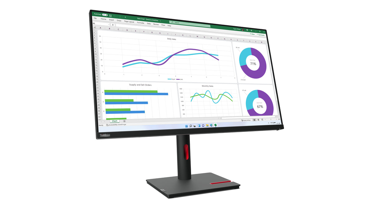 Lenovo ThinkVision T32h-30 Computerbildschirm 80 cm (31.5") 2560 x 1440 Pixel Quad HD LED Schwarz