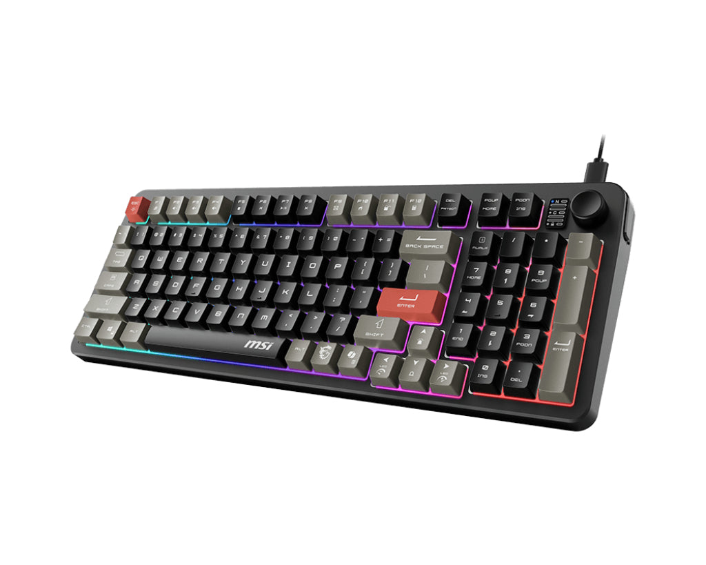 MSI FORGE GK110 FR Tastatur Gaming USB QWERTY US Englisch Schwarz