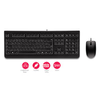 CHERRY DC 2000 Tastatur Maus enthalten Büro USB QWERTY Nordisch Schwarz