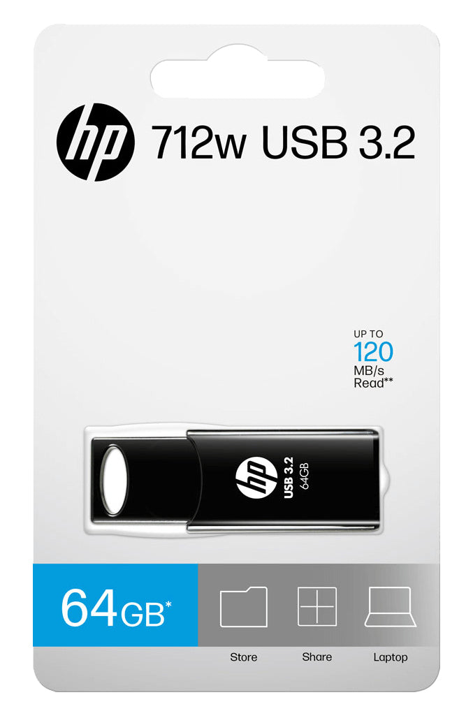 HP 712w USB-Stick 64 GB USB Typ-A 3.2 Gen 1 (3.1 Gen 1) Schwarz