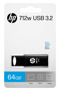 HP 712w USB-Stick 64 GB USB Typ-A 3.2 Gen 1 (3.1 Gen 1) Schwarz