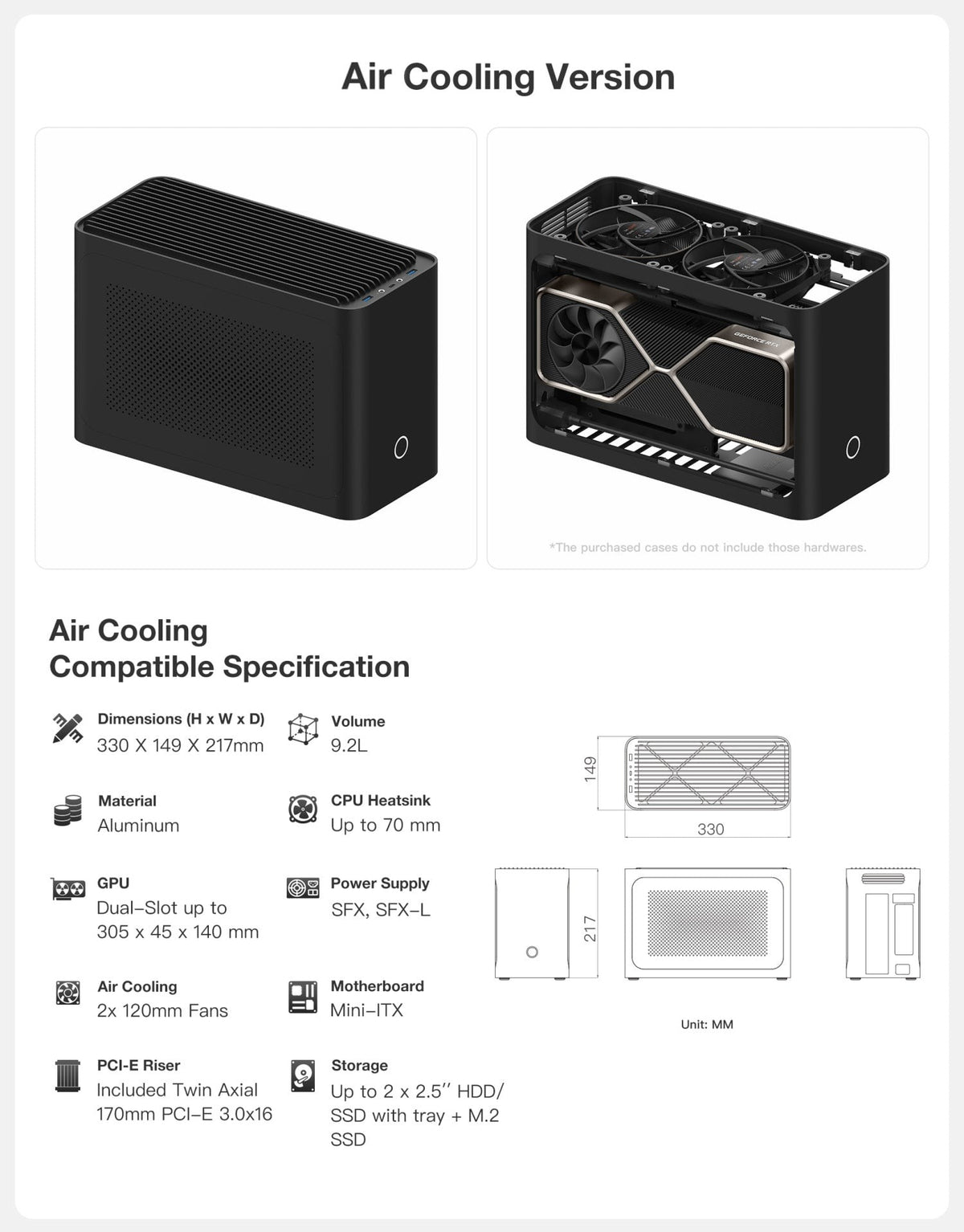 ZX-1 Air-Cooling Mini-ITX Case