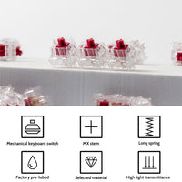 Kailh Crystal Burgundy Pro Switch (110 Stück)