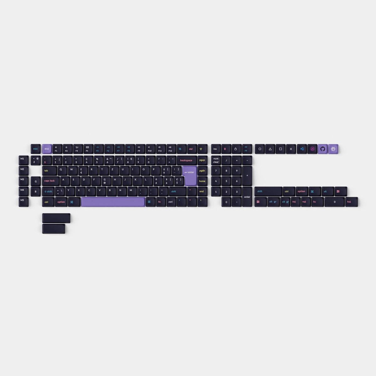 Low Profile ISO-CH Keycap Set 135 Keys