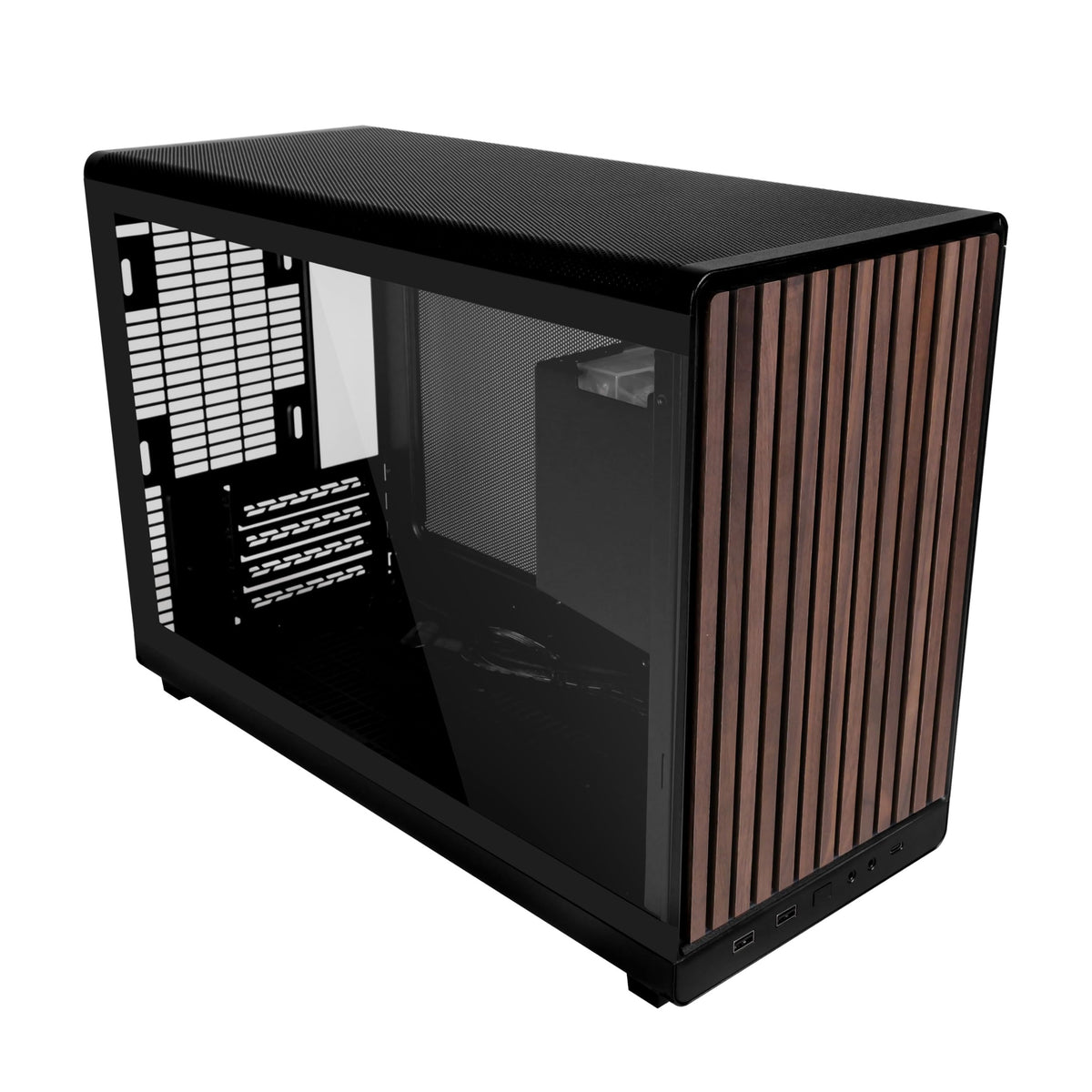 Case Lian Li A3-mATX Wood black – manufacturer image