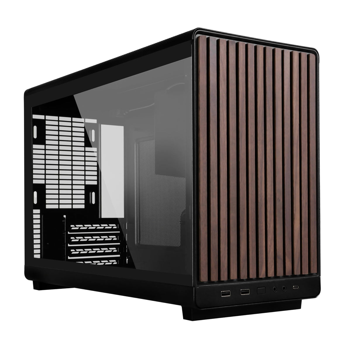 Case Lian Li A3-mATX Wood black – manufacturer image