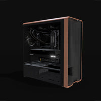 Radeon Gaming PC Midrange – 3D rendering, front three-quarter view