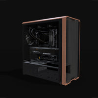 Pixelgipfel Gaming PC Midrange – 3D rendering, front three-quarter view