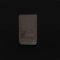 Biwak Gaming PC High-End – 3D rendering, front view, RGB cyan
