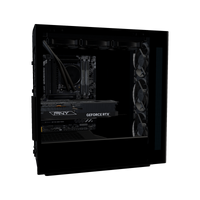 Silent PC da gaming Midrange – rendering 3D, vista laterale