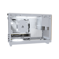 Biwak Gaming-PC Einsteiger Weiss – 3D-Rendering von der Seite, RGB Kaltweiss