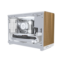 Biwak Gaming PC Midrange White – 3D rendering, front three-quarter view, RGB cool white