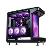 Photo d'exemple Cooler Master MasterFrame 360 Stage LCD – vue de trois quarts avec écran