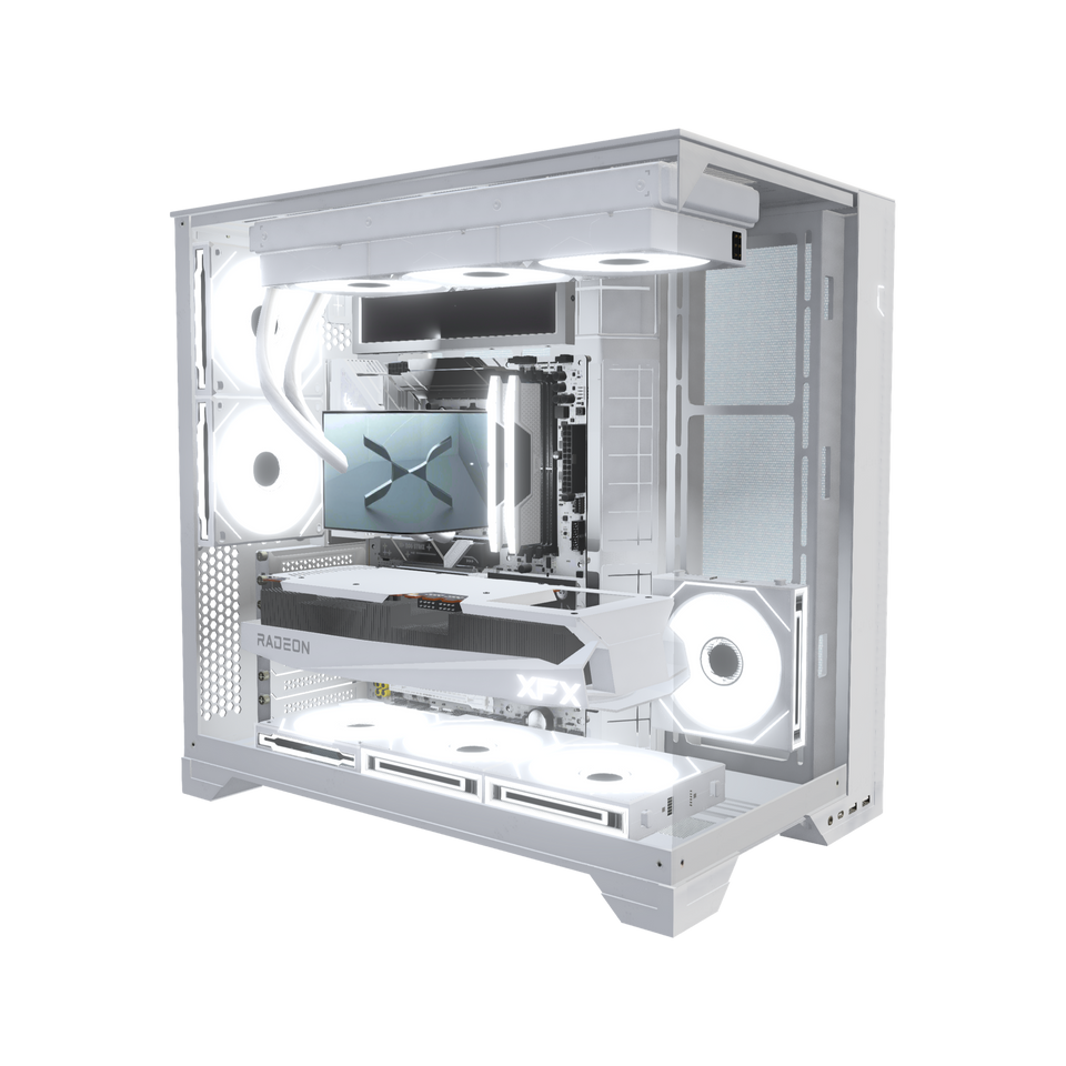 Hype Gaming PC Midrange White · Ryzen 7 9850X3D · RX 9070 XT 16 GB