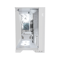 Hype Gaming-PC Midrange Weiss – 3D-Rendering von vorne, RGB Kaltweiss