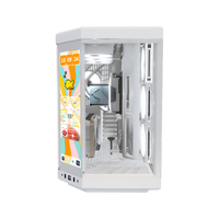 Hype Gaming PC High-End White – 3D rendering, front view, RGB cool white