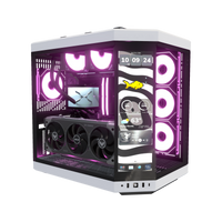 Hype PC da gaming Pixel Peak – rendering 3D, vista di tre quarti, RGB magenta