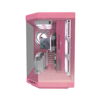Sakura Gaming-PC Midrange – 3D-Rendering von vorne, RGB Rosa