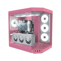 Sakura Gaming-PC Midrange – 3D-Rendering schräg von vorne, RGB Kaltweiss