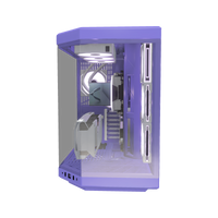 Taro Gaming PC Midrange – 3D rendering, front view, RGB lavender