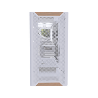 Hype Gaming-PC Einsteiger Holz – 3D-Rendering von vorne, RGB Kaltweiss