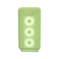 Matcha PC da gaming Entry – rendering 3D, vista frontale, RGB verde chiaro