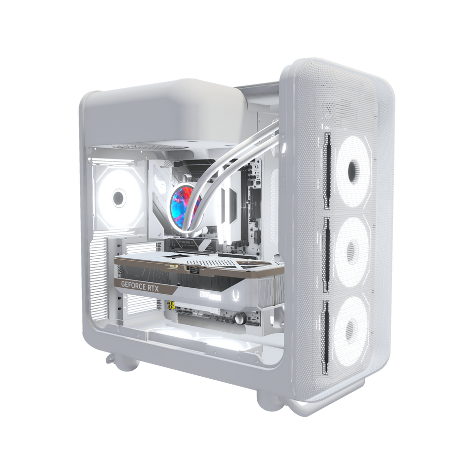 Hype Gaming PC High-End Panorama White · Ryzen 7 9850X3D · RTX 5080 16 GB