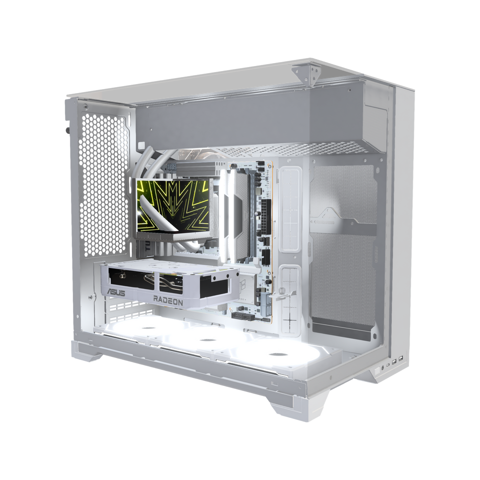 Hype Gaming PC Entry O11 Vision White · Ryzen 5 9600X · RX 9060 XT 16 GB