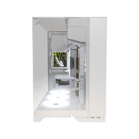 Hype Gaming-PC Einsteiger O11 Vision Weiss – 3D-Rendering von vorne, RGB Kaltweiss