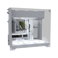 Hype Gaming-PC Einsteiger O11 Vision Weiss – 3D-Rendering von der Seite, RGB Kaltweiss
