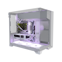 Hype Gaming-PC Einsteiger O11 Vision Weiss – 3D-Rendering schräg von vorne, RGB Lavendel