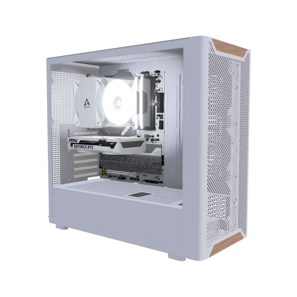 Basecamp Gaming PC Entry White · Core Ultra 5 250K Plus · RTX 5060 8 GB