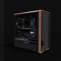 Radeon Gaming PC Midrange – 3D rendering, front three-quarter view