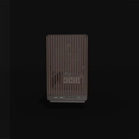 Biwak Gaming PC Midrange – 3D rendering, front view, RGB cyan